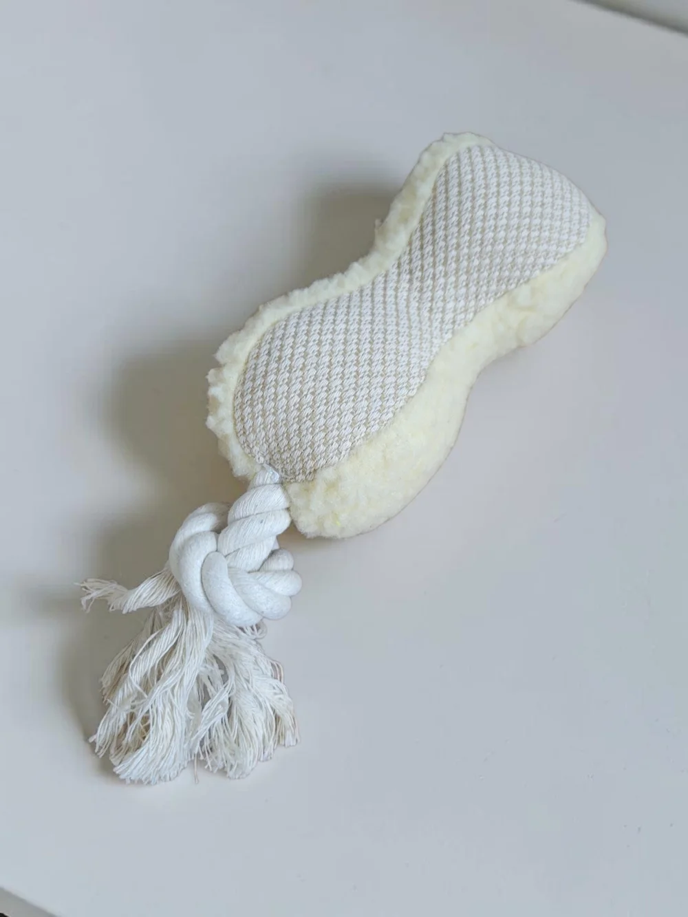 Sherpa Plush Bone Rope Dog Toy